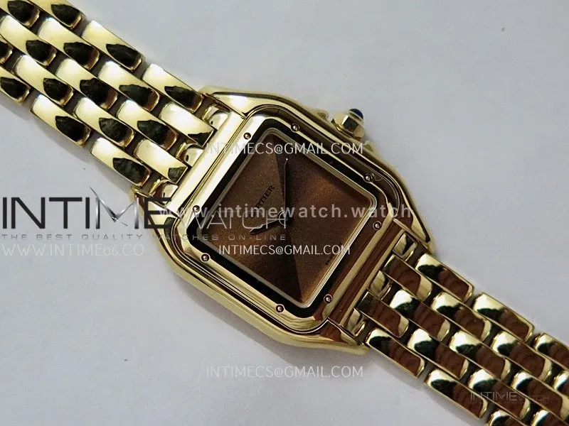 Panthère Secrete Ladies 22mm YG BBA 1:1 Best Edition Brown Ombre Dial On YG Bracelet Ronda Quartz